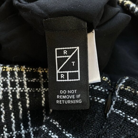 Slate & Willow RTR Plaid Tweed Keyhole Neck Romper Black Gold Silver Size XS - Picture 9 of 11